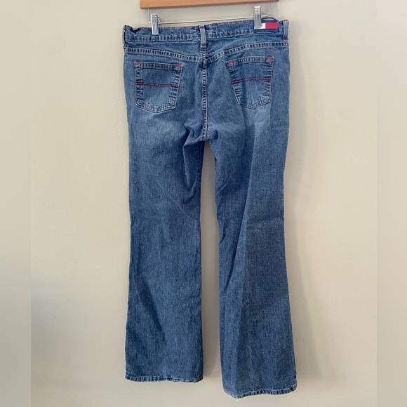 90’s Tommy Hilfiger Euro Flare Retro Mid Rise Vintage Tall Jeans - Picture 2 of 8